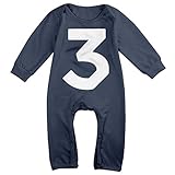 Kamifa カミファ チャンス ザ ラッパー カラフル ブック 3 長袖ベビー服 カバーオール 赤ちゃん 男女兼用 Navy 12 Months