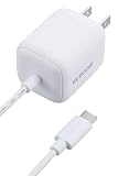 エレコム 充電器 Type-C 30W USB PD対応 USB-C ケーブル一体型 1.5m 折りたたみ式プラグ PSE認証 【 iPhone 15 / OPPO/Pixel など各種対応】 ホワイト MPA-ACCP7930WH
