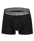 【SHUCLASS】メンズ ボクサーブリーフ セット 耐久 アンダーウェア(black 1枚組 XL)
