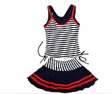 ツバメ--屋 ベビー水着 女児水着 ビキニ 水着　女の子　子供水着　2点セット (10-12歳)