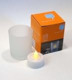 エルックス SmartCandle LEDショートグラスキャンドル ホワイト SC2621