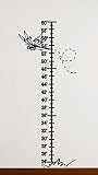 Growth chart Firefly壁デカールステッカー 72 Inches ブラック WD-WSQ-1003-BLK-72