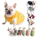 フレンチブルドッグ服 パグ服 フレブル 犬 秋冬 服 ジャケット ボア素材 おしゃれ 暖かい アウター 防寒 ドックウェア いぬ ジャケット ペット服 かわいい ブラウン イエロー グリーン ブルー ピンク KM497T