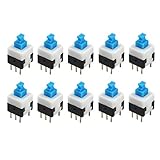 8ミリメートルx8ミリメートル6ピンセルフロックスイッチボタン10個