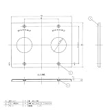アメリカン電機 新金プレート40.5 引掛形埋込コンセント 2ヶ用 1161-2A