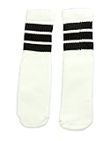 （スケーターソックス）SkaterSocks ベビー キッズ 赤ちゃん 子供 ロングソックス 10 Inch BABY-KIDS White tube socks with Black 10インチ S