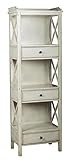 Pulaski Lawrence Bookcase, 22 by 67 by 14-Inch, White [並行輸入品]