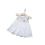 夏ベイビー服 女の子ワンピース Pojour 子供ワンピース キッズ用かわいいドレス ギフト 綿 通気 白 100cm