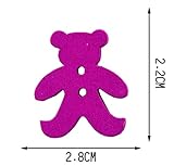 60個の赤ちゃんセーターのボタンの漫画装飾的なボタンのセット、ベア（ランダムカラー）