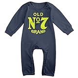 Kamifa カミファ ジャックダニエル ウィスキー 字母柄 デザイン 長袖ベビー服 おくるみ ギフト フィットオール Navy 18 Months