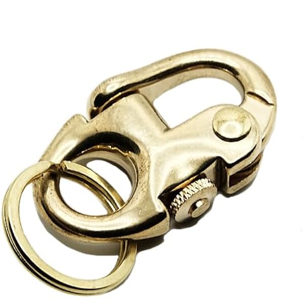 Amazon.co.jp: [BRASS STORE] 真鍮 スナップシャックル キーホルダー