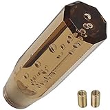 クリスタルシフトノブ バブル シフトノブ レバー 八角 150mm 15cm アンバー アクリル MT車 AT車