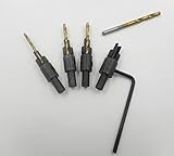 面取り カッター 付き ドリル 刃 4本セット ビット (ビット)