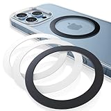 【4個入り・黒＆白】 Lamicall マグセーフシール ステッカー シール magsafe シール 磁気増強 メタルリング マグセーフ リング MagSafe対応 スマホリング アイホン 薄型 携帯 iPhone 17 Air pro iPhone 16 16e 15 14 plus pro ma