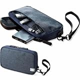 サンワダイレクト ガジェットポーチ 薄型 旅行 出張 便利グッズ 収納ポーチ Sサイズ ネイビー 200-BAGIN012NV