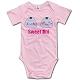 かわいい 幼児 かわいい おにぎり イラスト 半袖ロンパース コットン Pink Size 12 Months