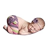 AmazingDeal ベビー 撮影服 記念写真 赤ちゃん 年賀状 可愛い 寝相アート ニット帽子セット 新生児 出産祝い (Ｍ)