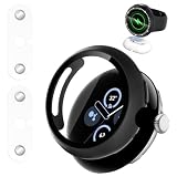 YCJDP ケース+ 充電補助アダプター 2個 グーグル for Google Pixel Watch 4 41mm 用の一体型カバー ピクセルウォッチ4充電可能 充電アダプター 充電補助器 端子延長ツール (ブラック)