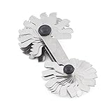 Yiteng　ネジピッチゲージ　測定工具 　メトリック mm 60° 20枚 ＋ インチ 55° 20枚 金属　携帯型　スクリューピッチゲージ　ツールセット　センターゲージ　携帯型　40pcs セット