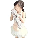 aoe DEPOT 女の子用 かわいい レース付 ペチパン  (100cm, ホワイト)