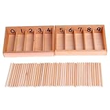 OnceMore Montessori木製スピンドルボックス45スピンドル数学Counting教育玩具