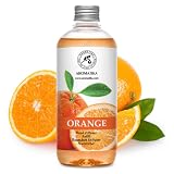 オレンジ ディフューザー リフィル 500ml - 天然エッセンシャル オレンジ オイル入りルーム フレグランス ディフューザー - アロマセラピーに最適 - スパ - ホーム - キッチン - バス - オフィス - フィットネス - クラブ - レストラン - ブティック