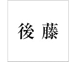 マンション表札用　切り文字カットシート貼り　 明朝文字体 ﾌﾞﾗｯｸ 200×200mm用 後藤