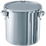 日東金属工業:日東 ステンレスタンク テーパー付キャッチクリップ式密閉タンク(フタ付)10L TP-CTH-24 型式:TP-CTH-24