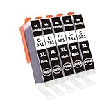 Canon用 キャノン 互換 インク BCI-381XL Canon用 インク 381 BK ブラック ５本セット対応機種:PIXUS TS6130 TS6230 TS6330 TS7430 TS7330 TR7530 TR8530 TR8630 TR9530 TR703 TS8130 TS8230 TS8330 TS8430【大容量/残量表示/個包装】, BCI-380381