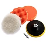 5枚/セット スポンジバッフ バフ研磨 カー研磨用 カーにワツクスを塗る プリッシャー 5インチ