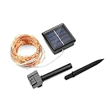 Elsse Solar Powered銅ワイヤ文字列フェアリーソーラーライトロープガーデンウェディング照明ホームLawn