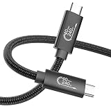 Thunderbolt 4 対応 USB4 ケーブル 0.5m SLEIJAOOE [USB-IF認証 / 240W 48V/5A超急速充電 / 40Gbps高速データ転送 / 8K@60Hz映像出力 / USB 3.2/3.1/3.0/2.0 ] サンダーボルト 4ケーブル 高耐久ナイロン スマートフォン・タブレット・パソコン・ゲーム機等Type-C 機器対応