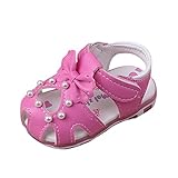 Tovadoo 子供靴 サンダル 女の子 夏 LEDライト付き ハート リボン つま先保護 滑り止め 多色 可愛い プリンセス プレゼント 3-24ヶ月