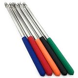 A-CRAFT 伸縮ポール 手旗棒 155cm ロング 滑り止め グリップ (レッド)