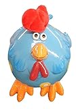 ブルーBig Head Rooster Design Piggy Bank with Spring脚