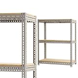 スチールラックのキタジマ ボード棚 幅90×奥行30×高さ75cm 3段 グレー 350kg/段