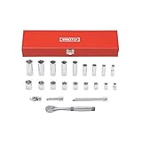 Socket Set, 3/8Dr, 6 Pt Std/Deep, SAE, 22 Pc by Proto