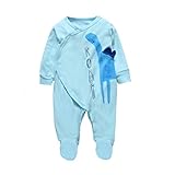 エルフ ベビー(Fairy Baby)ロンパース ベビーつなぎ 足つきカバーオール 長袖 前開き 73cm ラクダ