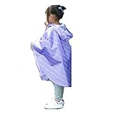 【名古屋子供雨具】 ポンチョ レインコート パープル 紫 kids キッズ パステル おしゃれ 男の子 女の子 2歳～6歳 カッパ 雨合羽 防水 通園 通学 散歩