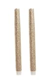 Home Impressions Battery Operated Flameless Real Wax Melted Led Taper Candle Light,Six Hour Timer,9-