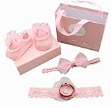 【爱莉セレクトショップ】★新品登場★全4枚セット！ベビー用ヘアバンド レースレース　 新生児 赤ちゃん 出産祝い 内祝い お宮参り 誕生日 100日記念 こどもの日 記念撮影 初節句 (4点セット) 