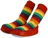 Mocc Ons Baby Infant Slipper Socks 6-12 Months Rainbow Stripe by Sock Ons [並行輸入品]