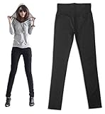 エマーブルリト (aimablerito) カラー マタニティ スキニー ストレッチ デニム 3色 5サイズ (04.黒XL)