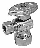 Everflow Supplies 81514pr-nlプレミアム鉛フリー5 / 8インチx 1 / 4インチod圧縮マルチTurn角度ストップバルブ