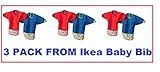 Ikea Baby Bib Set with Sleaves-kladd Prickar - 3 Sets of 2 by IKEA
