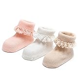 ベビーソックス　靴下　赤ちゃん　子供　幼児　保温　秋冬　ルーム用　滑り止め　1-3歳に設定 (3足セット)
