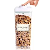 iChewie - BopTop（1点 - 茶色）密閉式食品保存容器 - メカニカルシリコーン密閉缶 - BPAフリー・積み重ね可能・日光抵抗性 - 約1500ml