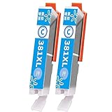 【INC】キャノン BCI-380 BCI-381 インクカートリッジ 互換 インク 2本セット BCI-381XL+380XL 2C シアン 増量/残量表示/個別包装/2年保証 対応機種:Canon PIXUS TS8430 TS8330 TS8230 TS8130 TS7430 TS7330 TS6330 TS6230 TS6130 TR9530 TR8630 TR8630a TR8530 TR7530 TR703 TR703a