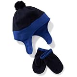 オールドネイビー OLD NAVY/ パフォーマンスフリースハット&ミトンセット インクブルー 小物 S(12～24ヶ月)【並行輸入】