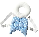 Plus Nao(プラスナオ) 赤ちゃん用 頭部保護パッド 頭ガード 保護クッション ネッククッション ネックピロー ネ - ブルー